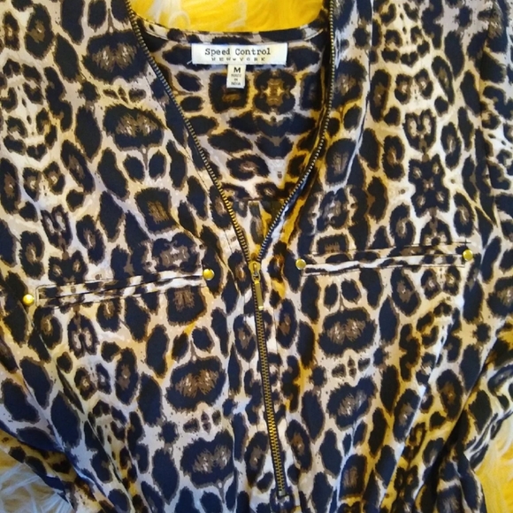 Leopard Print Quarter Zip Dress - Picture 3 of 4